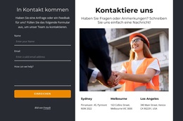 Kontaktieren Sie Uns Block Auf Dunklem Hintergrund – Fantastisches WordPress-Theme