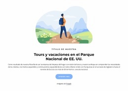 Excursiones A Parques Nacionales De EE. UU.: Maqueta De Sitio Web Para Cualquier Dispositivo