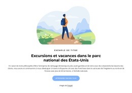 Visites Des Parcs Nationaux Américains - Maquette De Site Web Pour N'Importe Quel Appareil