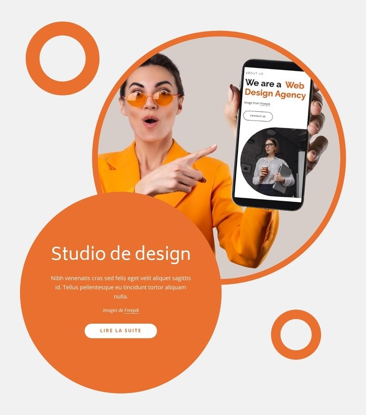 Services de conception aux clients Maquette de site Web