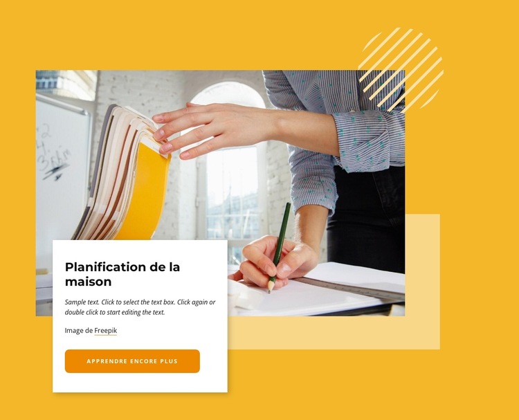 Planification de la maison Modèle de site Web