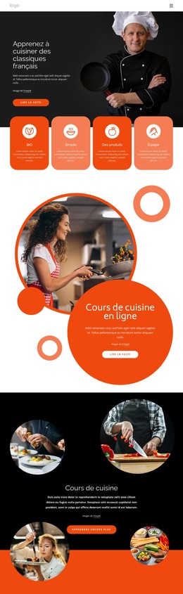 Apprendre À Cuisiner - Thème WordPress Réactif