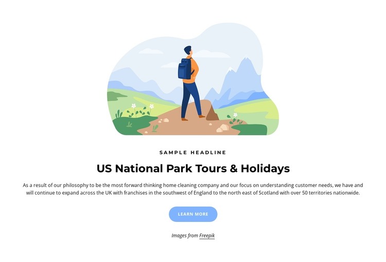 US national park tours HTML Template