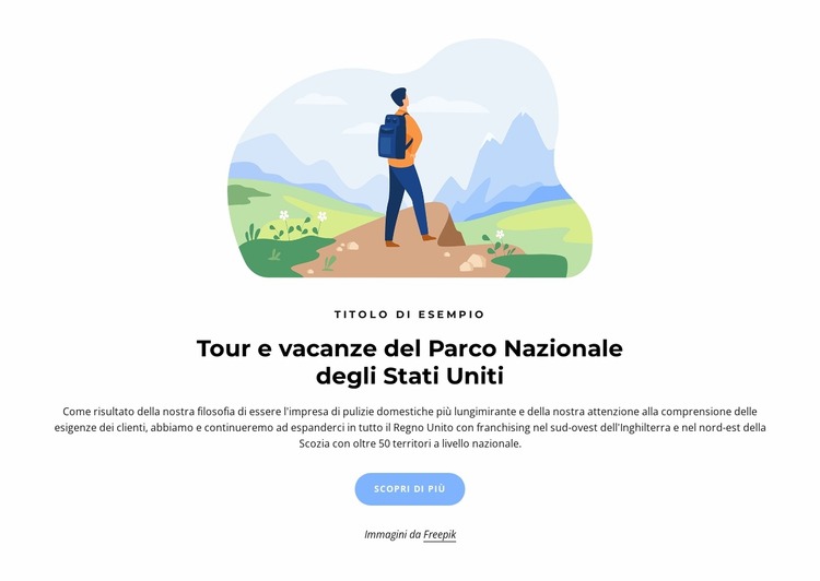 Tour del parco nazionale degli Stati Uniti Modello Joomla