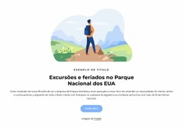 Passeios Ao Parque Nacional Dos EUA - Modelo HTML5 De Página Única