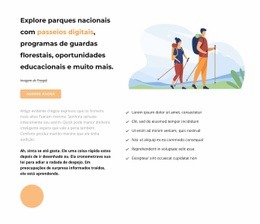 Modelo HTML5 Multifuncional Para Texto, Botão E Ilustração