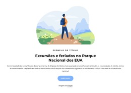 Passeios Ao Parque Nacional Dos EUA - Modelos De Sites Pessoais
