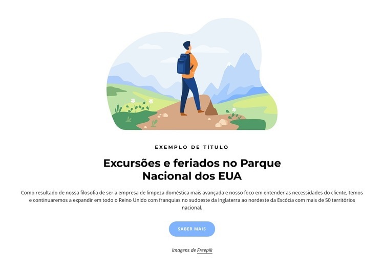 passeios ao parque nacional dos EUA Landing Page