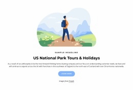 Amerikanska Nationalparkturer - HTML Template Generator