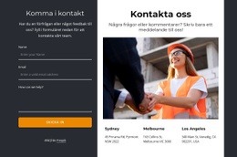 Kontakta Oss Block På Mörk Bakgrund