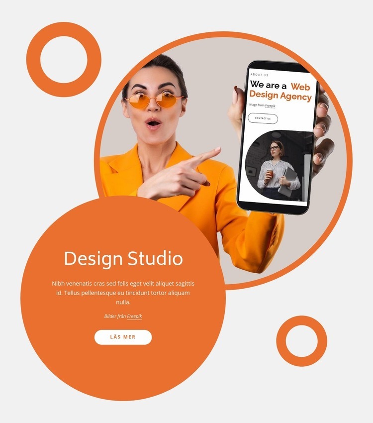 Designtjänster till kunder Webbplats mall