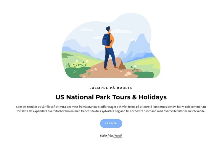Amerikanska nationalparkturer WordPress -tema