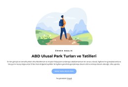 ABD Milli Park Turları Tek Sayfalı Web Sitesi