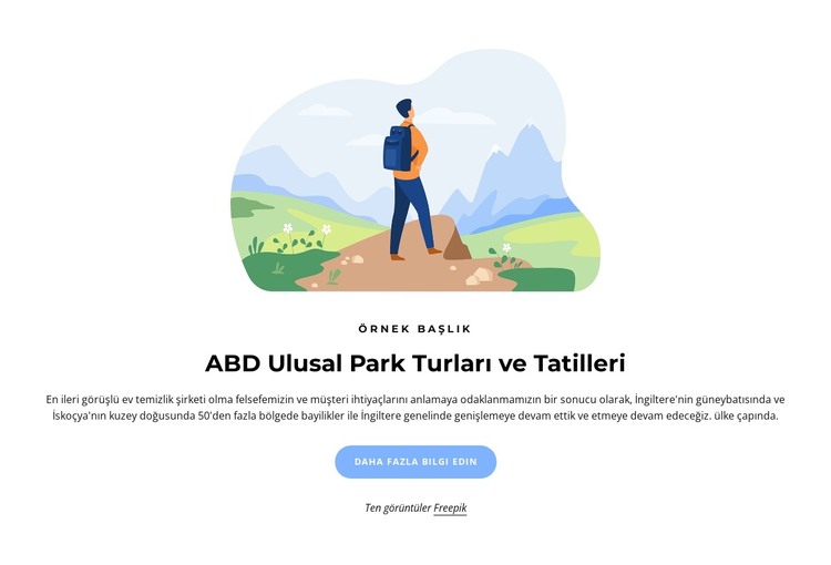 ABD milli park turları HTML Şablonu