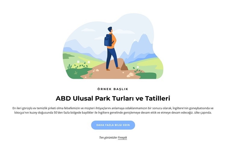 ABD milli park turları Html Web Sitesi Oluşturucu