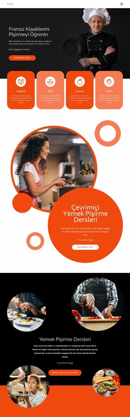 Yemek Yapmayı Öğrenmek - Ücretsiz Joomla Şablonu