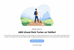 ABD Milli Park Turları - Tek Sayfalık Web Sitesi Şablonu