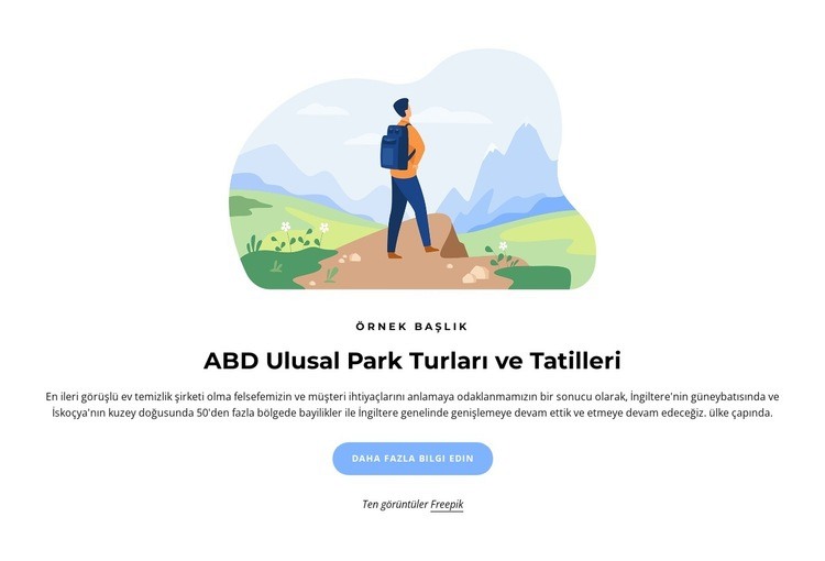 ABD milli park turları Web Sitesi Oluşturucu Şablonları