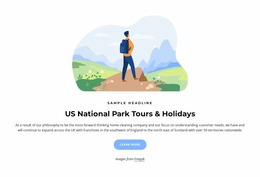 US National Park Tours - Website Mockup For Any Device