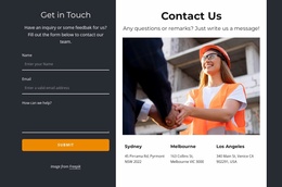 Contact Us Block On Dark Background Elementor Templates