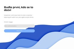 Bezplatné Stažení Šablony Html Pro Buďte První, Kdo Se Dozví Blok