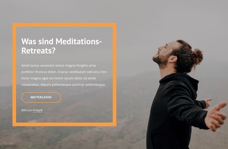 Meditations-Retreat Eine Seitenvorlage