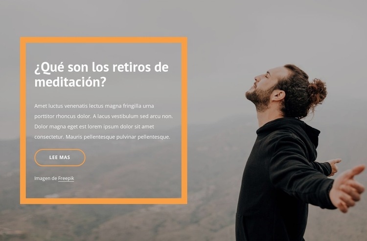 Retiro de meditación Creador de sitios web HTML