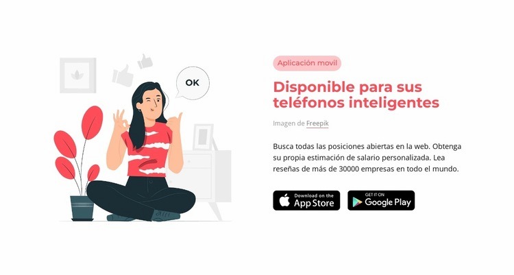 App disponible para sus smartphones Diseño de páginas web