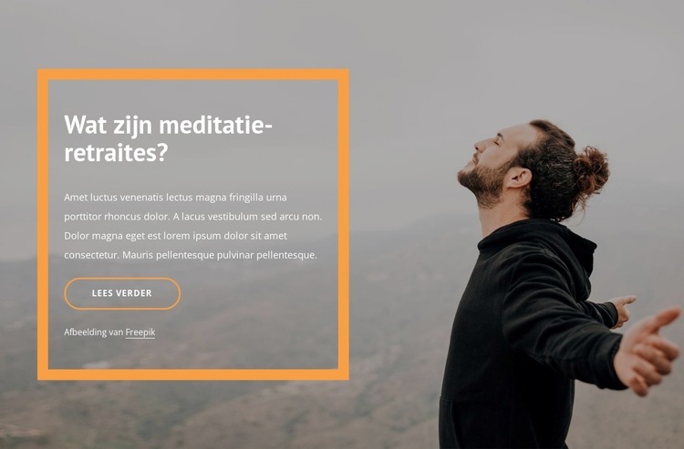 Meditatie retraite Website Builder-sjablonen