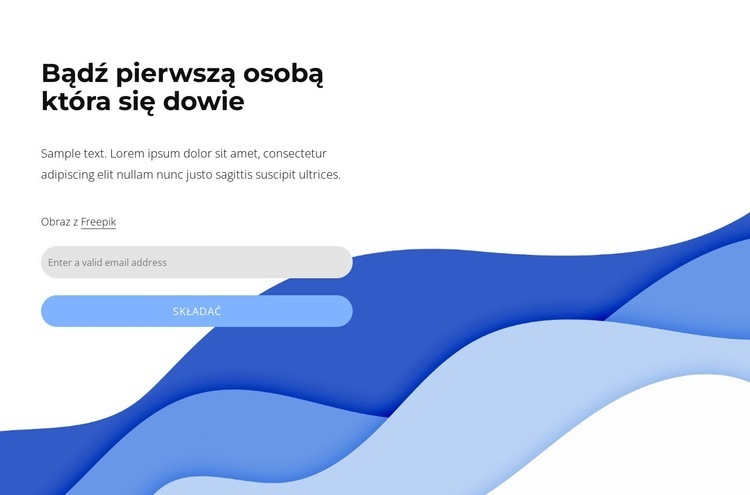 Dowiedz się pierwszy blok Kreator witryn internetowych HTML