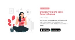 Design De Site Pronto Para Uso Para App Disponível Para Seus Smartphones