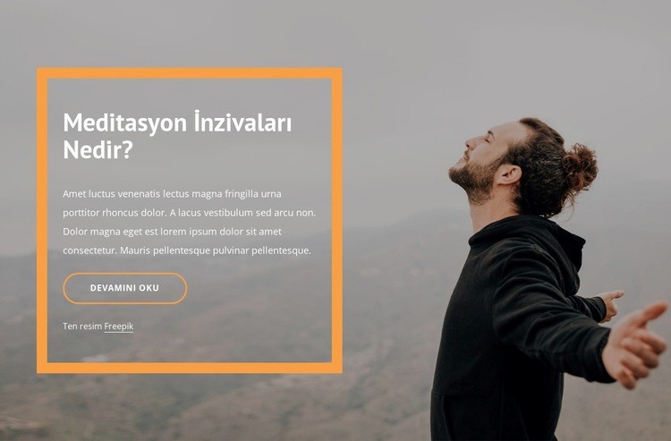 Meditasyon inzivası Açılış sayfası