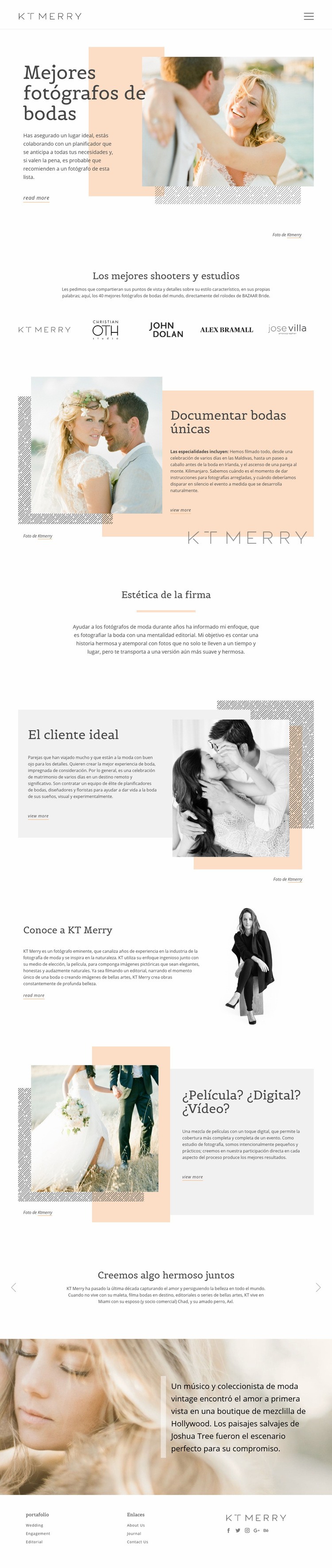 Fotógrafos de bodas Plantilla HTML5