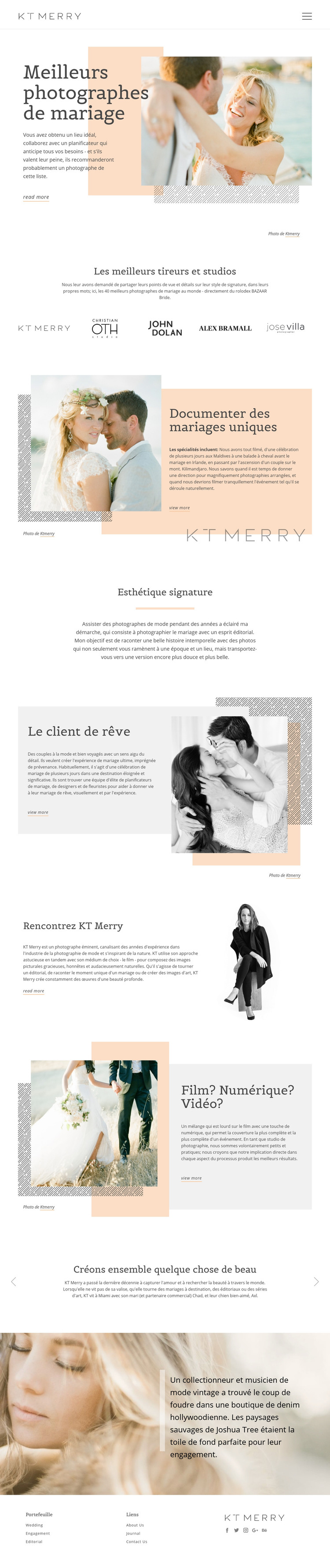 Photographes de mariage Modèle HTML