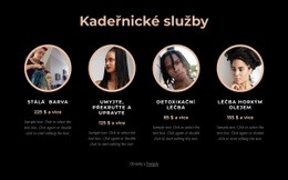 Kadeřnické Služby Šablona Vstupní Stránky