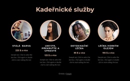 Kadeřnické Služby – Šablona Mobilního Webu