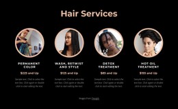 Hair Services Landing Page Template