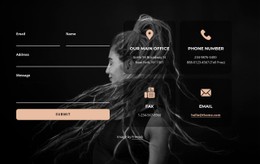 Contact form with icons and texts - CSS Template by Nicepage