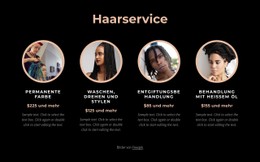 Dienstleistungen Rund Ums Haar Zielseitenvorlage