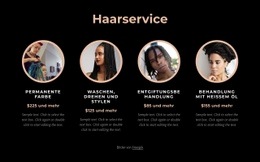 Dienstleistungen Rund Ums Haar - Vorlage HTML5, Responsive, Kostenlos