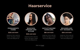 Dienstleistungen Rund Ums Haar - Mobile Website-Vorlage