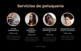 Página De Inicio Del Sitio Web Para Servicios De Peluquería