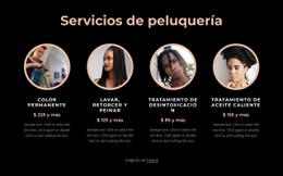 Servicios De Peluquería Plantilla De Página De Destino