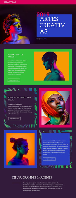 Artes Creativas: Plantilla De Sitio Web HTML