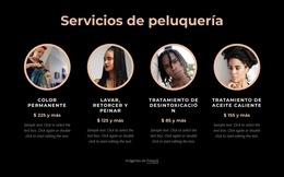 Servicios De Peluquería - Plantilla De Sitio Web Móvil