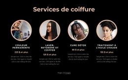 Page De Destination Du Site Web Pour Services De Coiffure