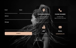 Contact form with icons and texts - Html Code Example by Nicepage