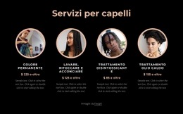 Servizi Per Capelli - Generatore Di Siti Web Professionale Personalizzabile