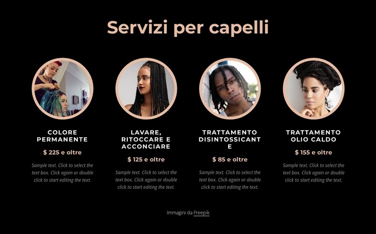 Servizi per capelli Progettazione di siti web