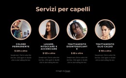 Servizi Per Capelli Modello Di Pagina Di Destinazione